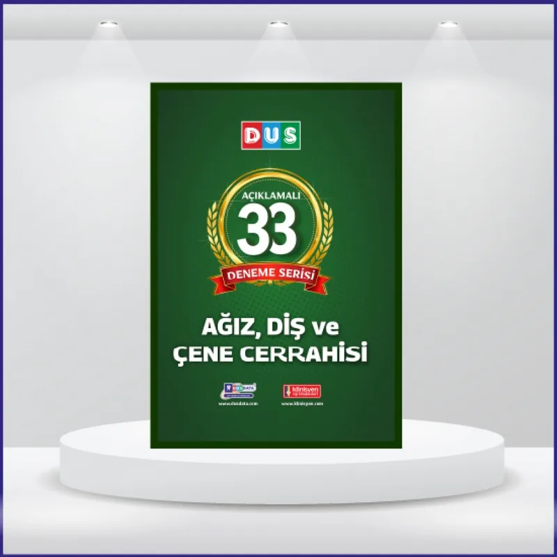 DUS 33 Açıklamalı Deneme Serisi Ağız Diş Cerrahisi ÖN SİPARİŞ