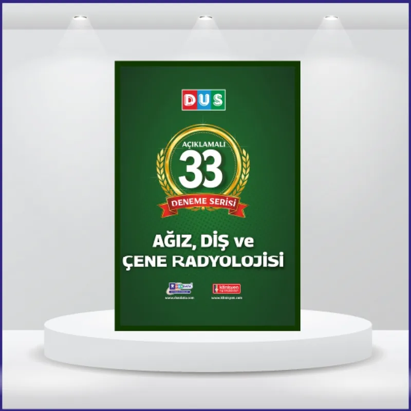 DUS 33 Açıklamalı Deneme Serisi Ağız Diş Radyolojisi ÖN SİPARİŞ