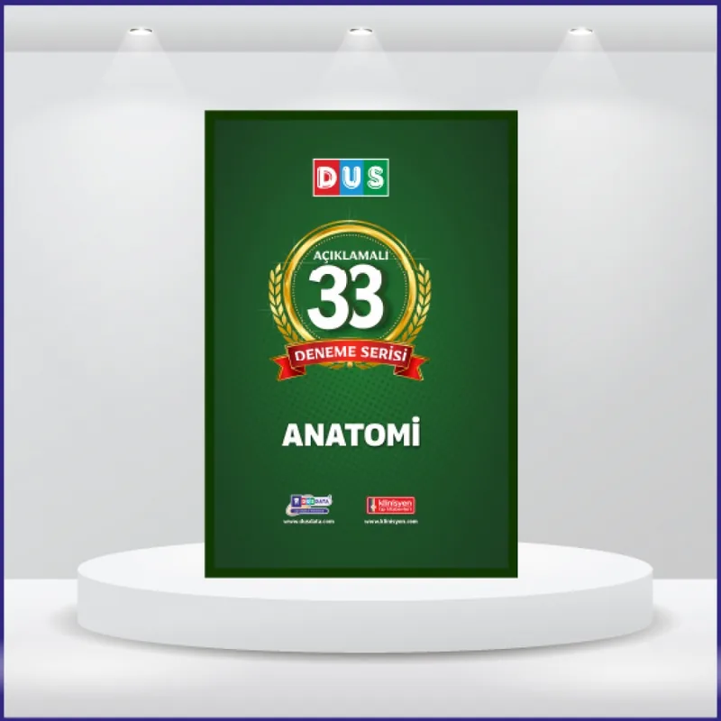 DUS 33 Açıklamalı Deneme Serisi Anatomi ÖN SİPARİŞ