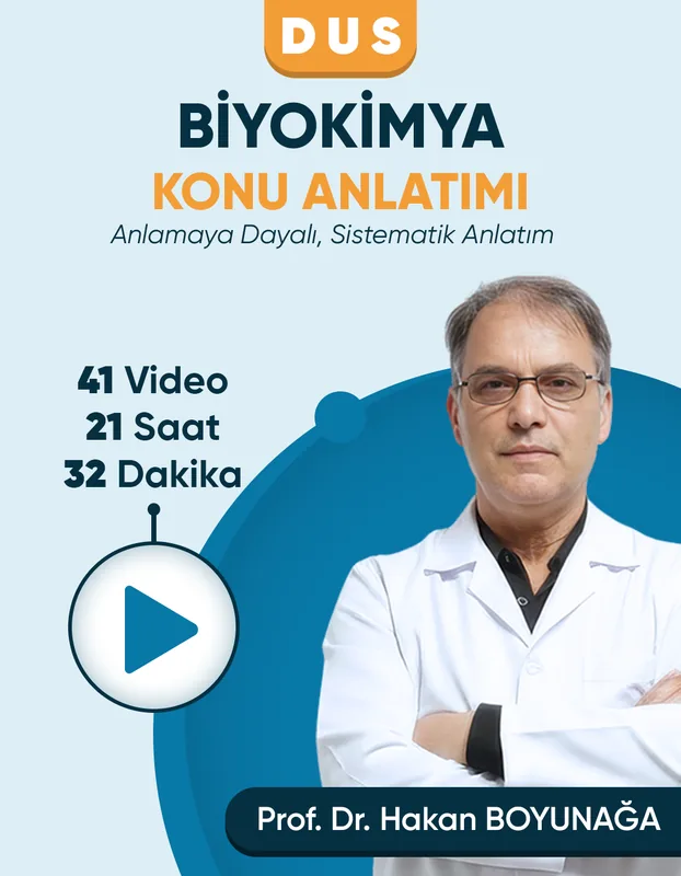 DUS | Biyokimya – Konu Anlatım Videoları (3 Ay / 3 İzleme)