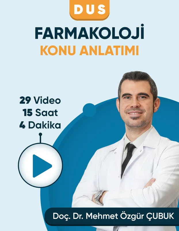 DUS | Farmakoloji – Konu Anlatım Videoları (3 Ay / 3 İzleme)
