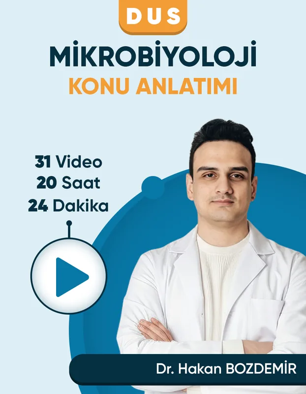DUS | Mikrobiyoloji – Konu Anlatım Videoları (3 Ay / 3 İzleme)