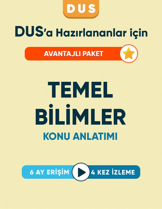 DUS | Temel Bilimler Hazırlık Seti – Konu Videoları (6 Ay / 4 İzleme)