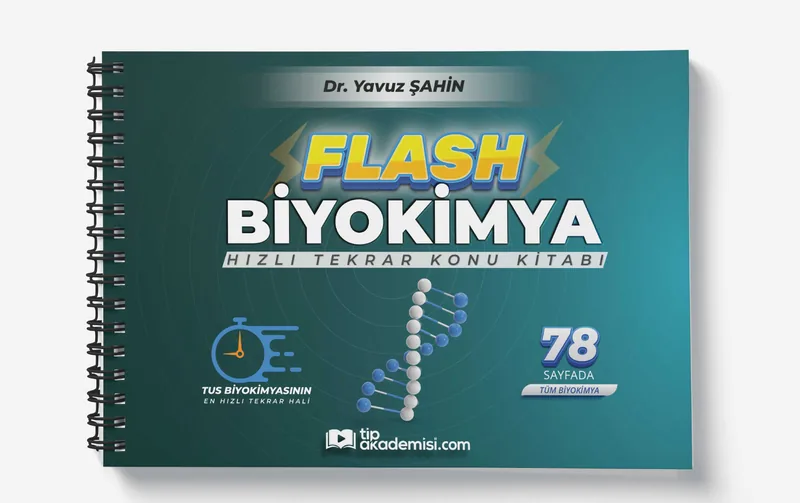 Tıp Akademisi | Flash TUS Biyokimya Konu Kitabı (A4 Formatı)