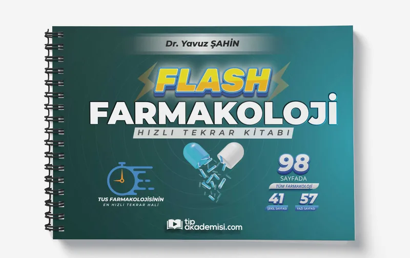 Tıp Akademisi | Flash TUS Farmakoloji Konu Kitabı (A4 Formatı)