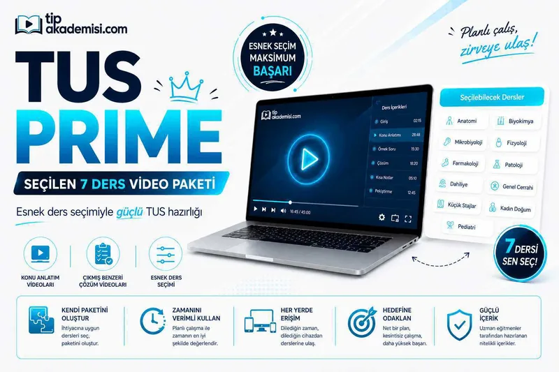 Tıp Akademisi | TUS Prime (Seçilen 7 Ders Video Paketi)