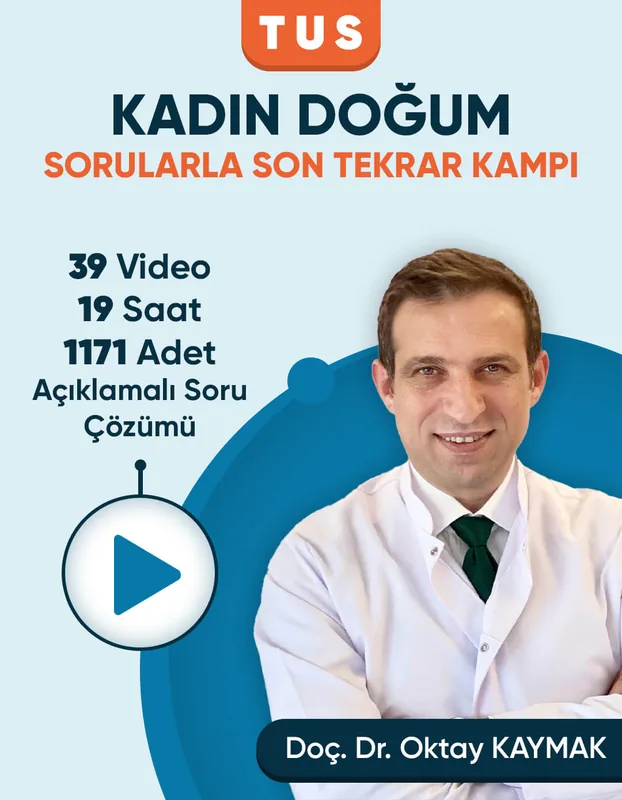 TUS | Kadın Doğum – Sorularla Son Tekrar Kampı (3 Ay / 3 İzleme)