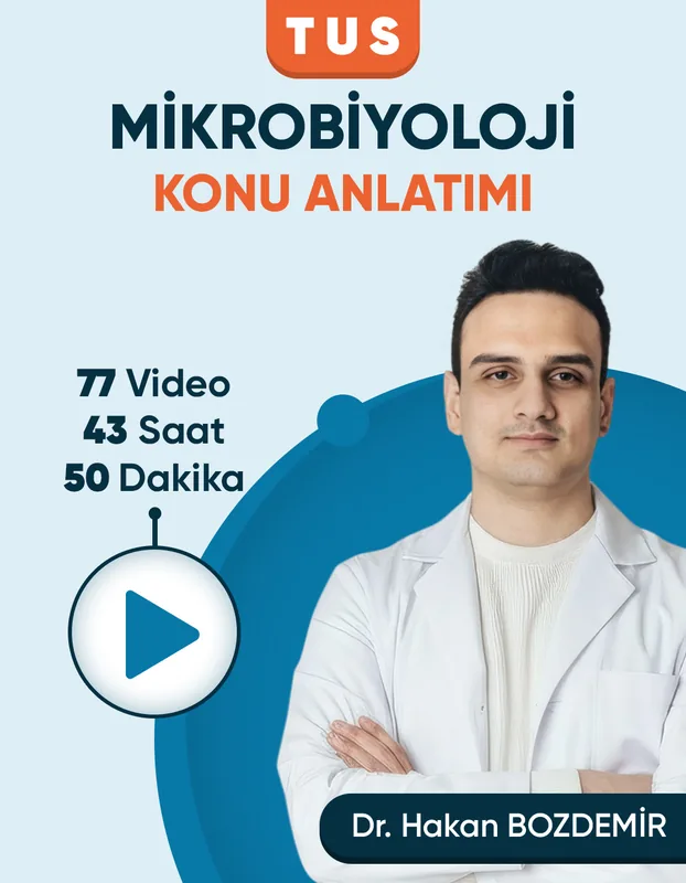 TUS | Mikrobiyoloji – Konu Anlatım Videoları (3 Ay / 3 İzleme)